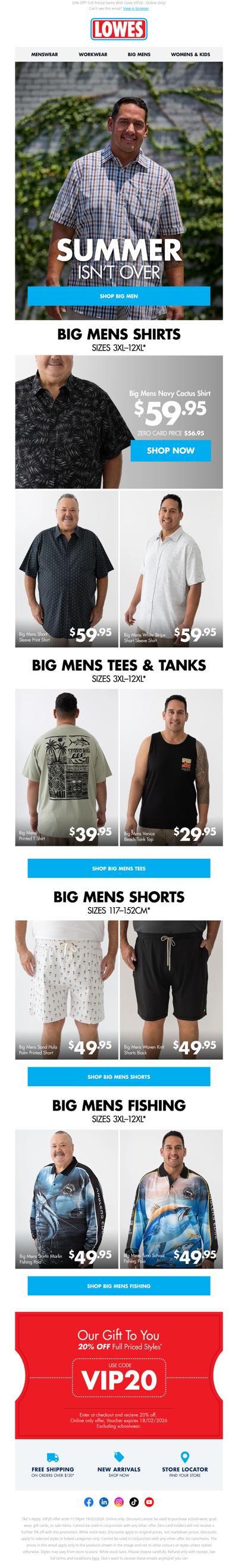 BIG Summer Favourites - Up To 12XL*