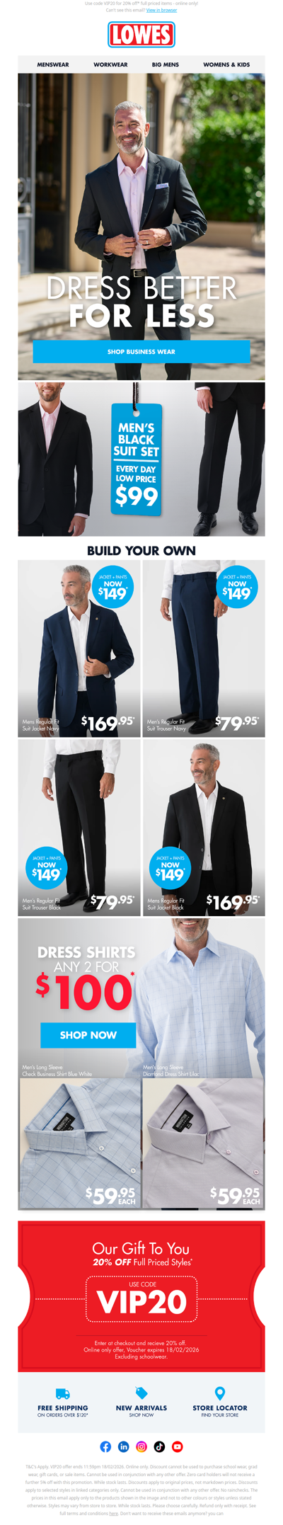 Look Sharp For Less! Shop Suiting  👔