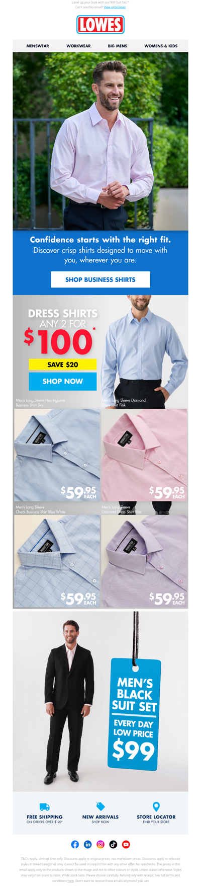 HOT OFFER: 2 For $100 Business Shirts 👔