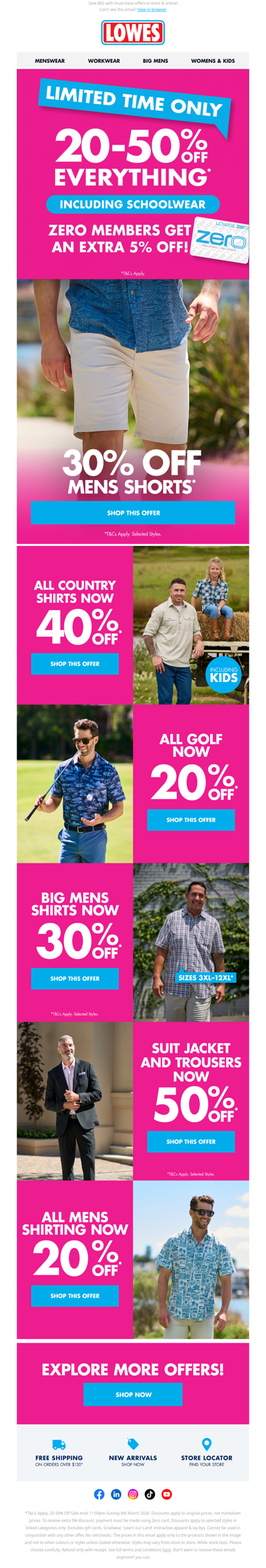 Go on… TREAT YOURSELF! 20–50% OFF LITERALLY EVERYTHING*