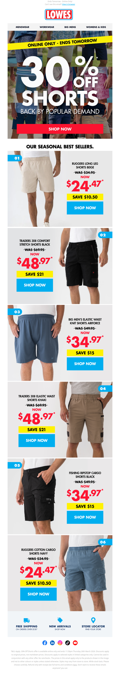 Back By Popular Demand! ⚡️ 30% OFF ALL SHORTS!*