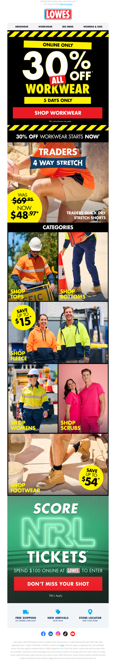 ⚠️ 30% OFF ALL WORKWEAR STARTS NOW* ⚠️