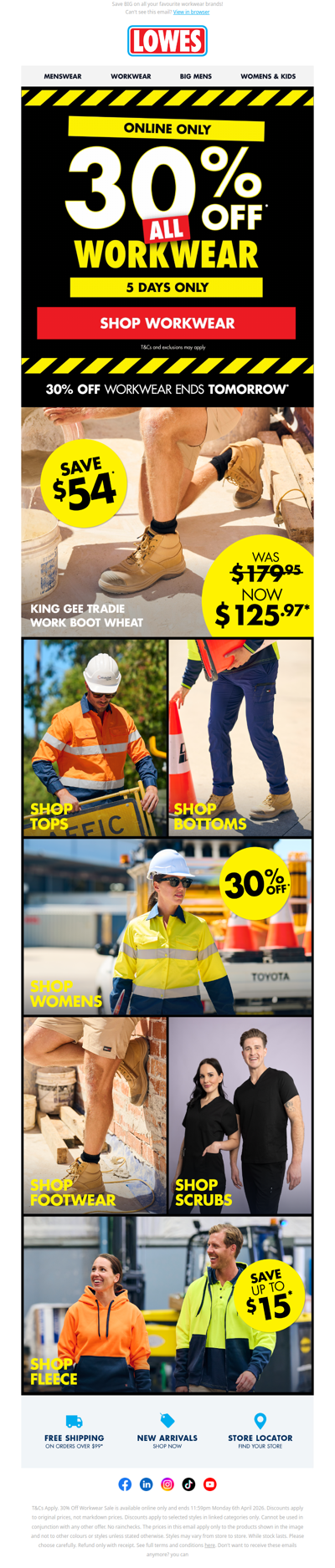 30% OFF Workwear!* Gear Up For Less 🚨