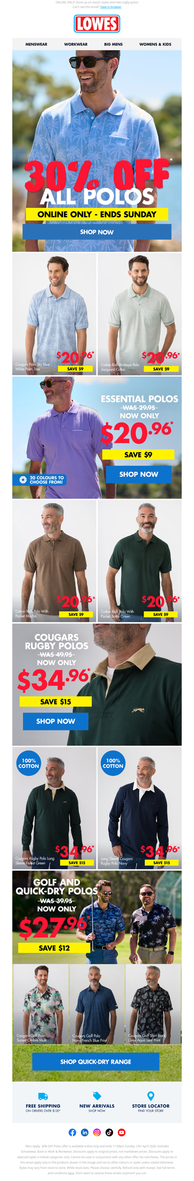 30% OFF ALL Polos Starts NOW!* 👕