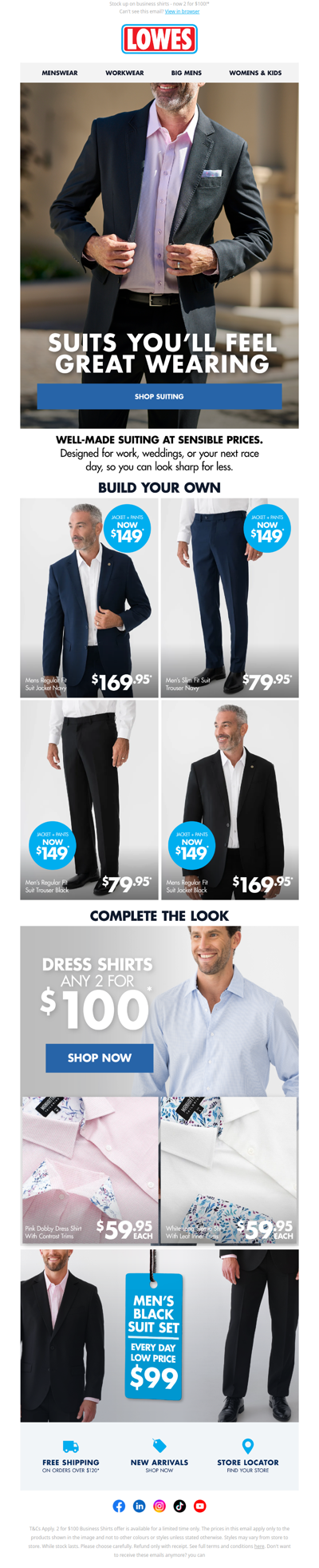 Looking Sharper Just Got Easier! Shop Suiting 👔