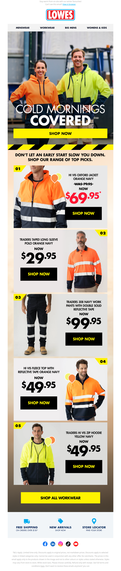 Workwear Built To Beat The Chill ⚠️