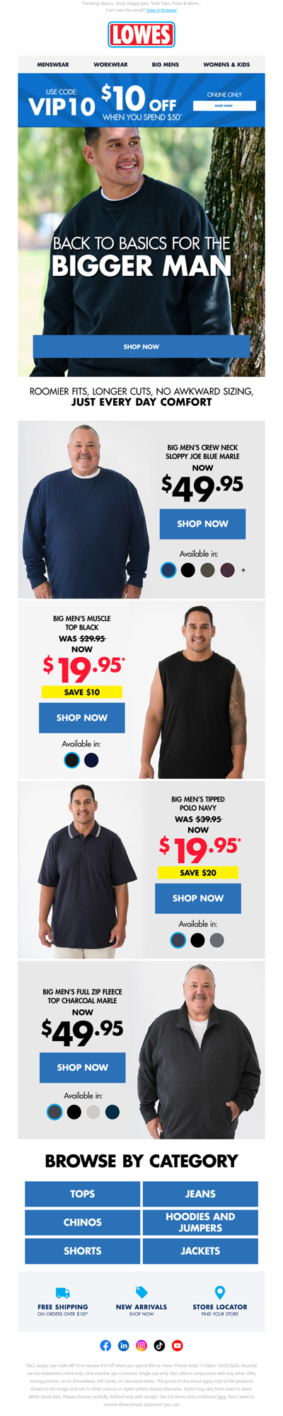 Big Mens Bestsellers | From $19.95!*