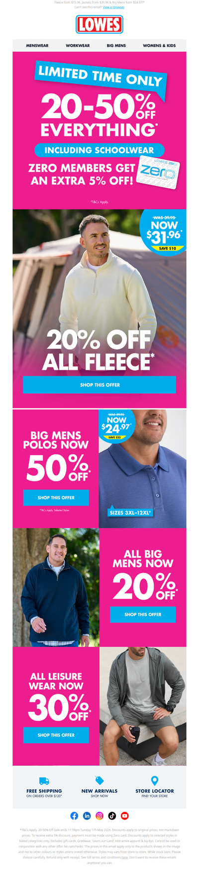 ENDS SUNDAY 🚨 20-50% OFF EVERYTHING!*