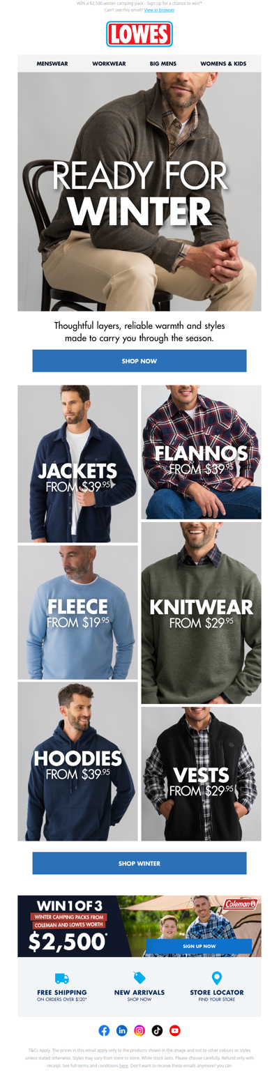 Layer up for less: New winter arrivals from $19.95!*