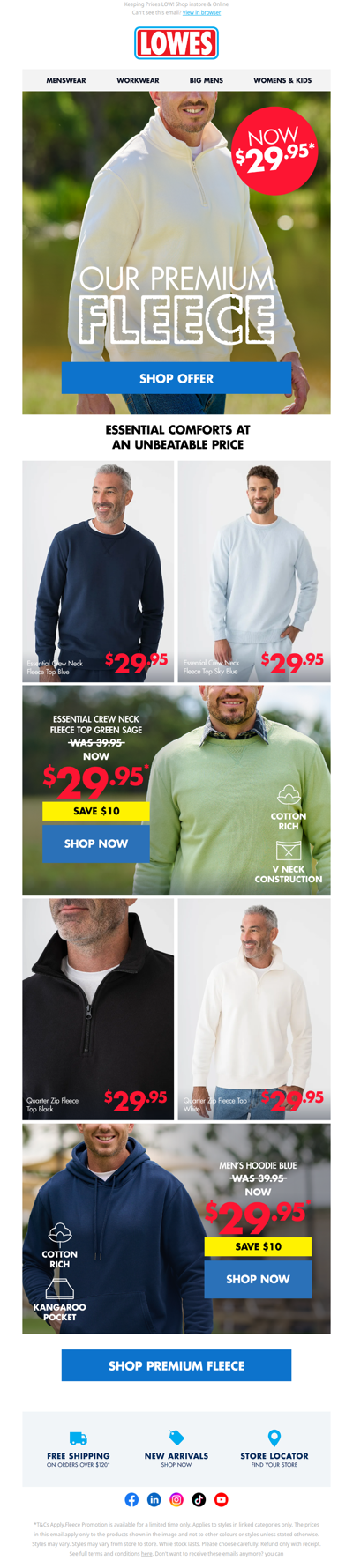 Stay cozy this winter: Premium fleece for $29.95!*