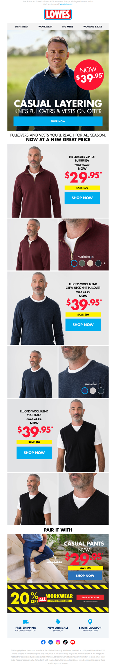 Insane Value: Knits from just $29.95!* 😱