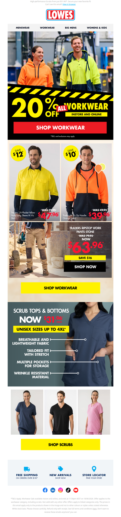 Gear up for less: Enjoy 20% off workwear!*