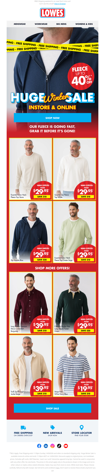 🚨 Up To 40% OFF Fleece!* 🚨 Shop Now!