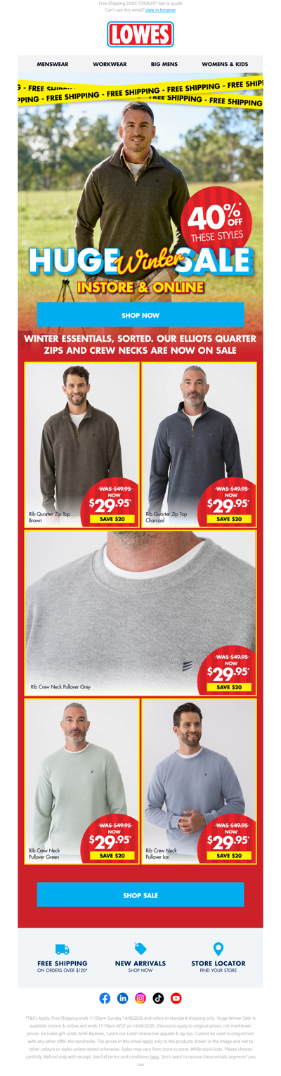 SAVE $20 On These Winter Essentials!* ❄️