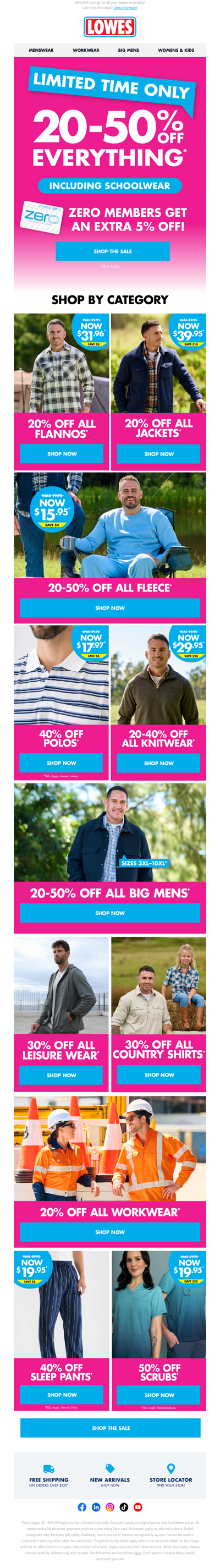 🚨 20-50% OFF EVERYTHING!* 🚨 In-Store & Online!