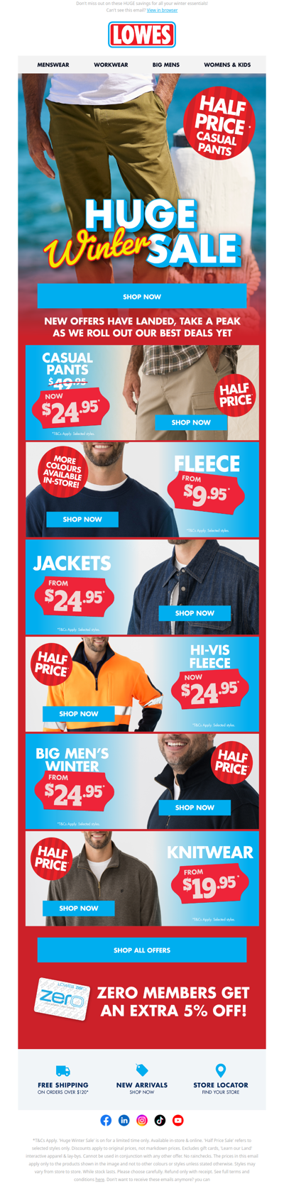 HOT NEW OFFERS 🔥 $24.95 Casual Pants, $9.95 Fleece + MORE!*
