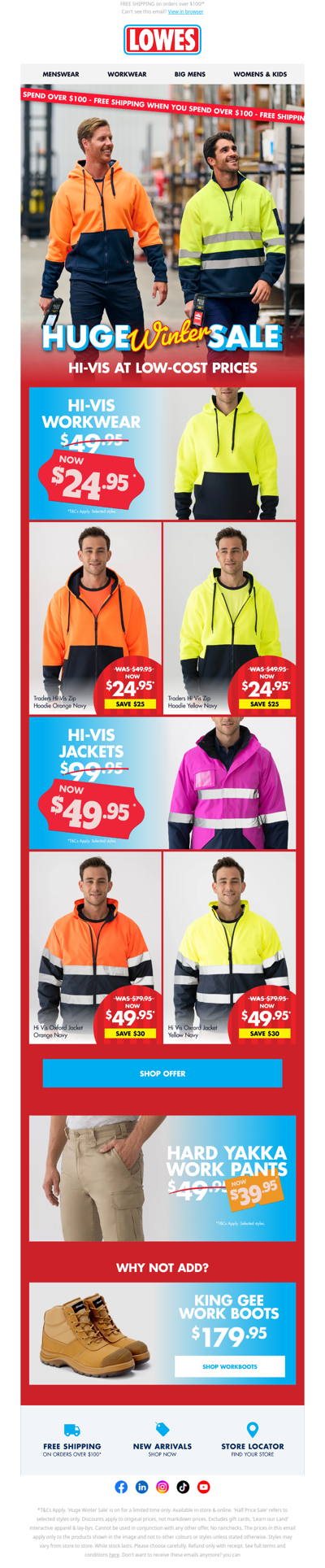 Winter Workwear From $24.95!* ⚠️