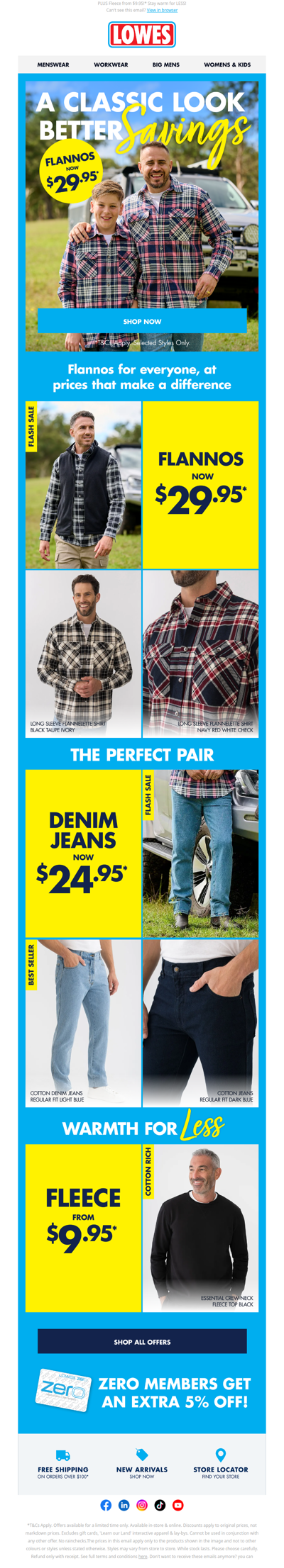 $24.95 Jeans | $29.95 Flannos* 👌