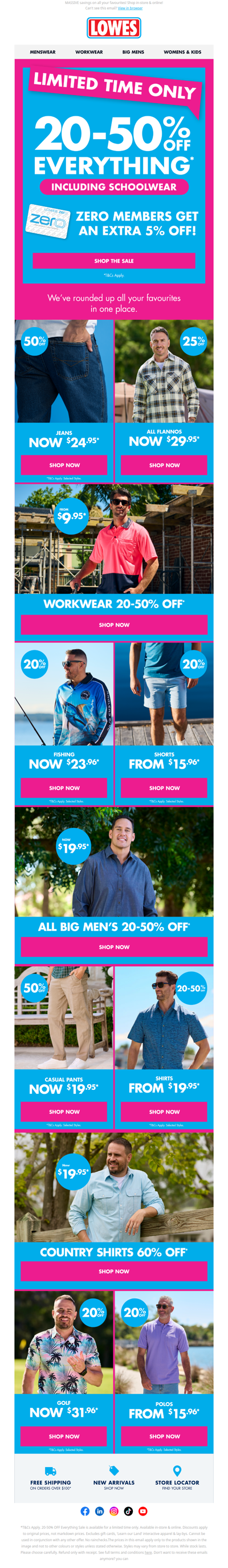 20-50% OFF EVERYTHING 🚨 LIVE NOW!*