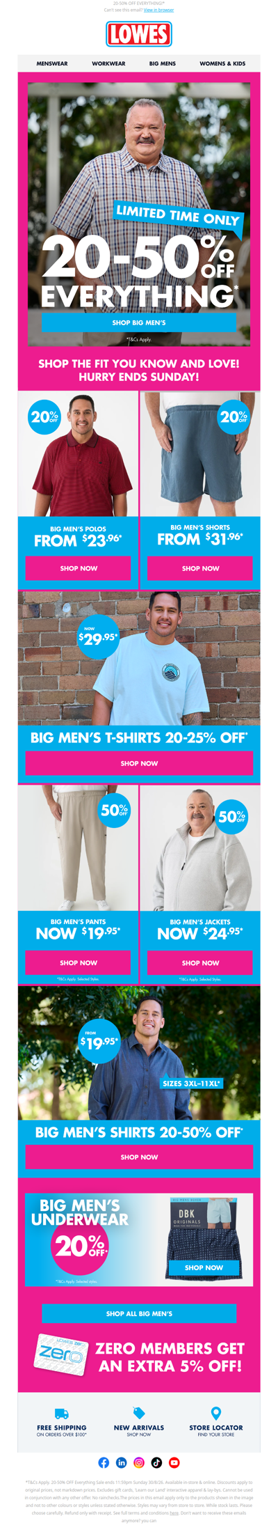 BIG Savings on Big Mens Favourites! 🎉
