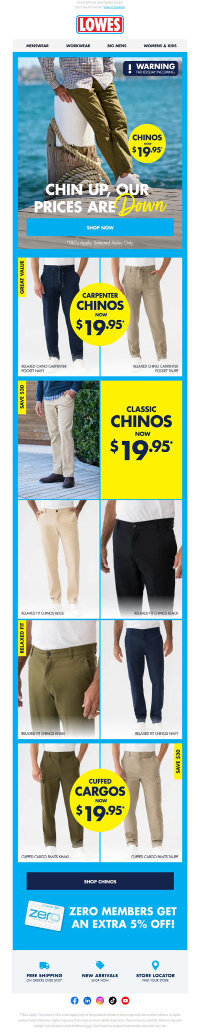 $19.95 Chinos Perfect For Dad!* 🎁