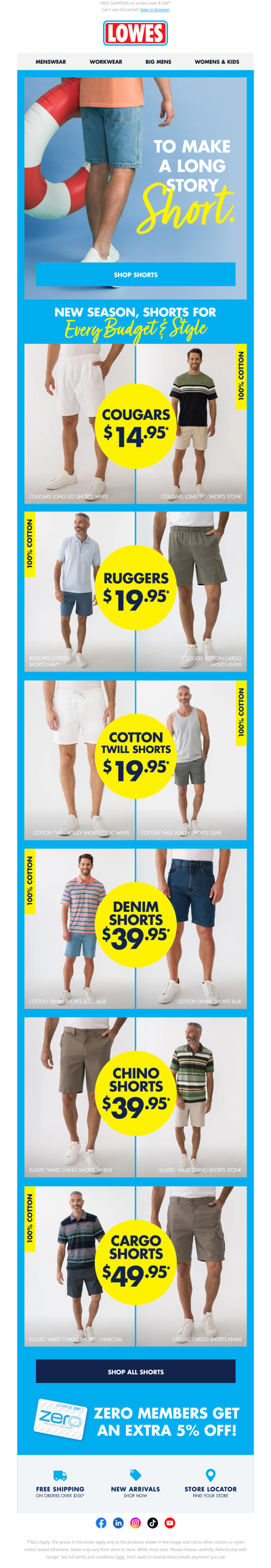 Shorts From $14.95* 🩳 Every Style, Every Budget!