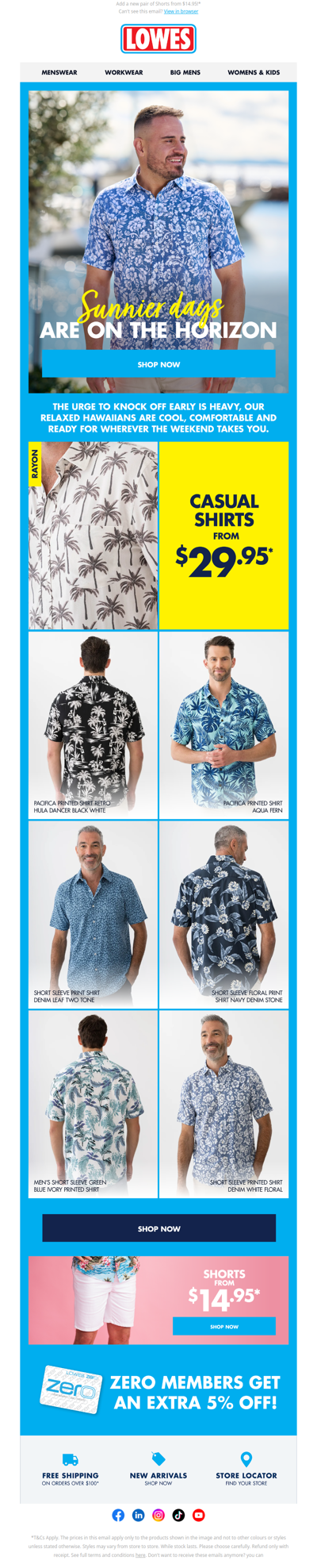 Casual Shirts From $29.95 ☀️ Spring Starts Here!*