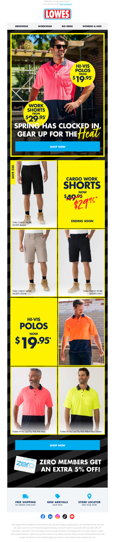 Summer Workwear From $19.95!* ⚠️