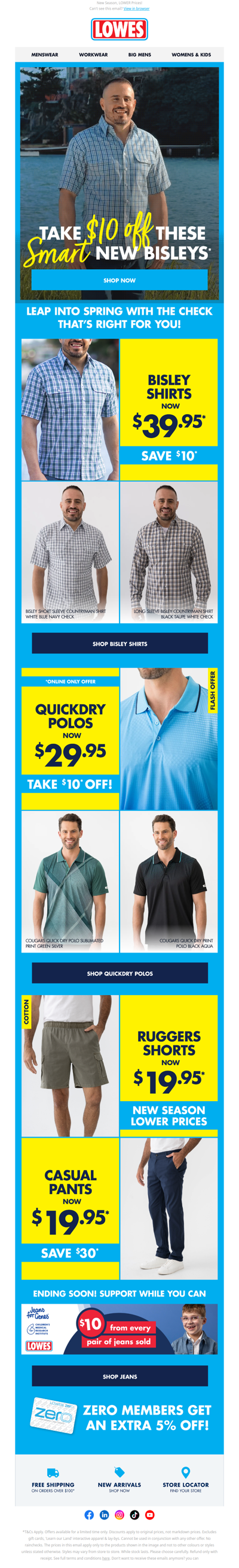 $10 OFF Bisley Shirts & Quick-Dry Polos!* ☀️