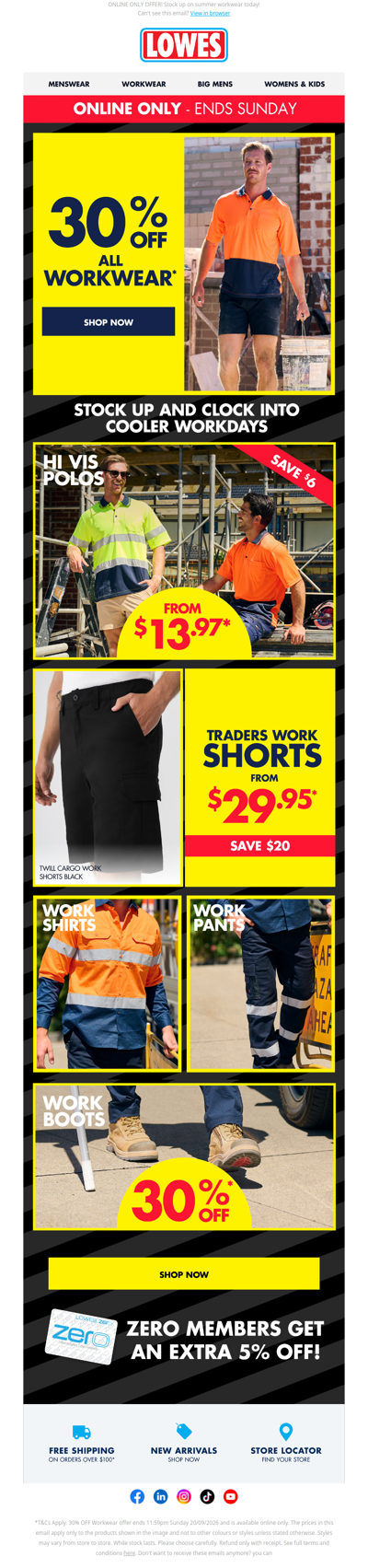 30% OFF WORKWEAR ⚠️ LIVE NOW!*