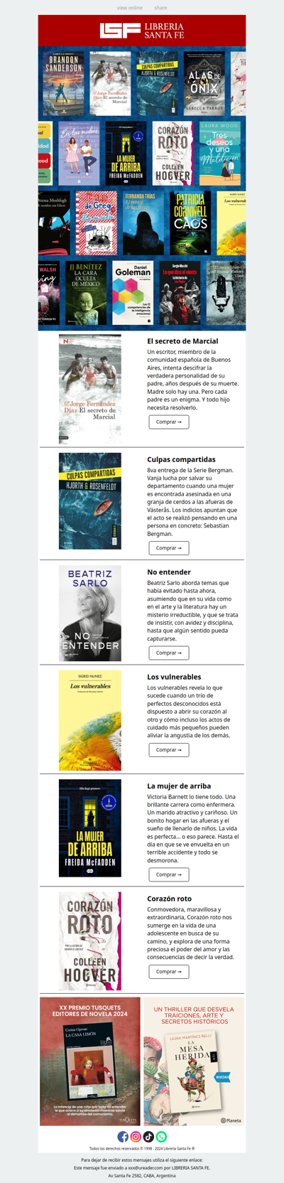 📚‼️ NOVEDADES en Librería Santa Fe