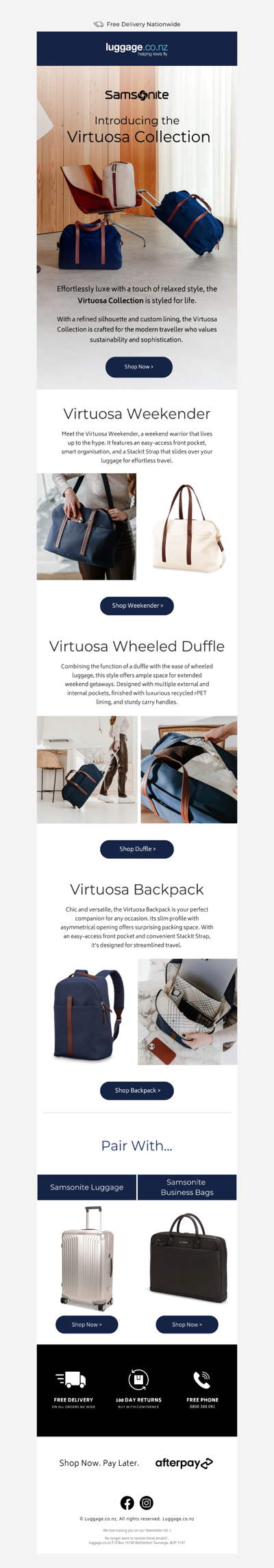 Introducing Samsonite's Virtuosa Collection