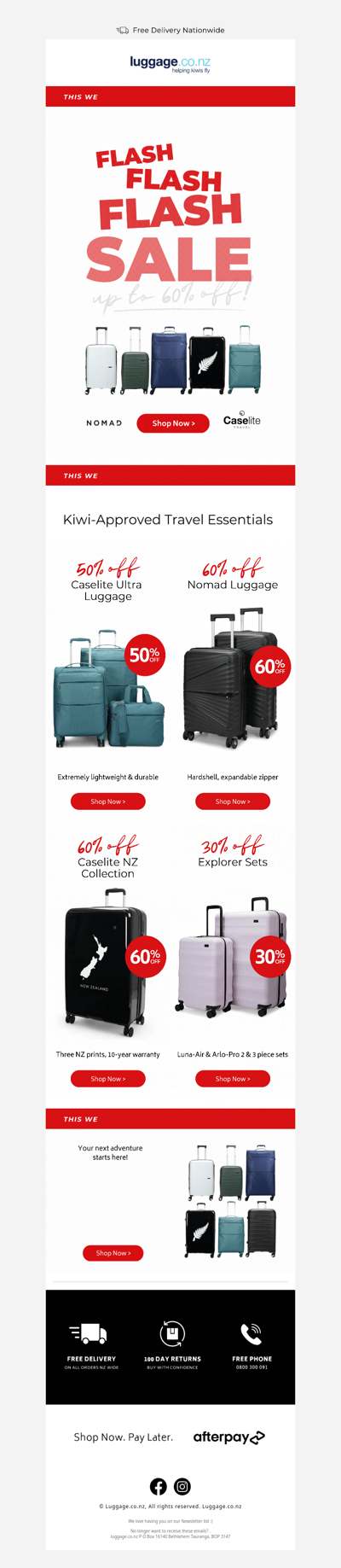 Flash Sale Alert 🚨 Up to 60% Off Luggage