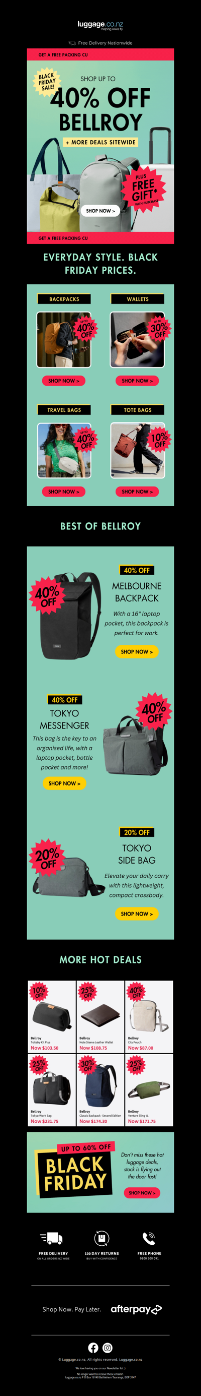 Black Friday Deal: Up to 40% Off Bellroy 🔥