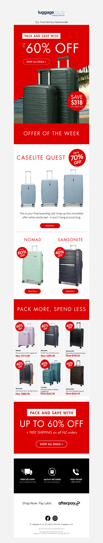 Roll Into Savings – Up to 60% Off Luggage