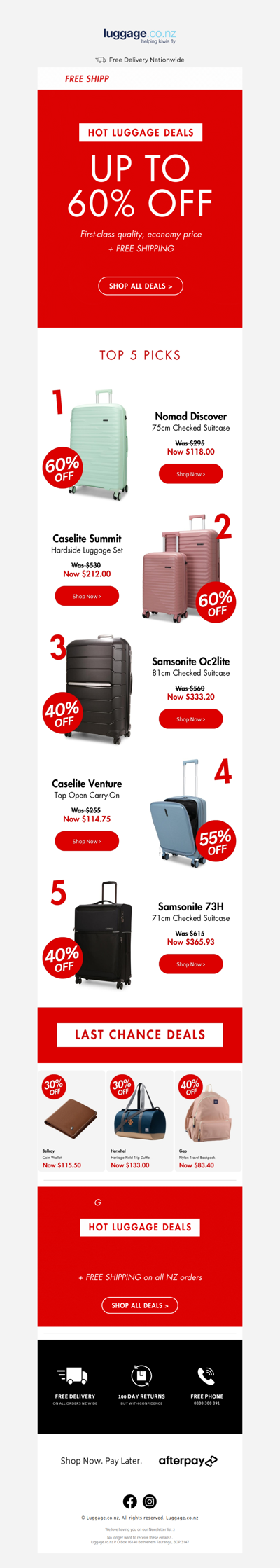 Shop Checked Luggage from just $113 🔥
