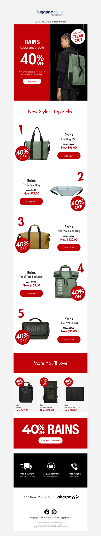 Huge RAINS Clearance 👉 New Styles Added