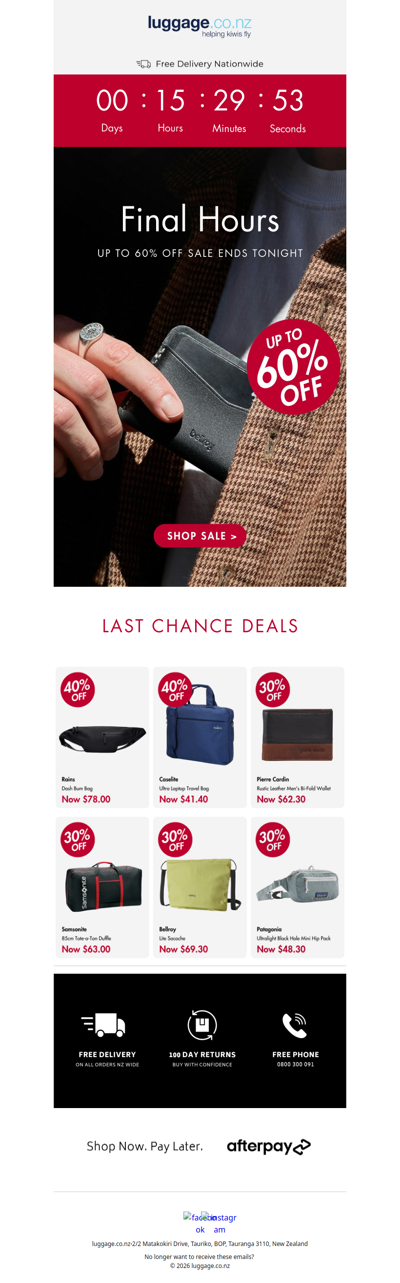 Last Chance: Up To 60% Off Ends Tonight ⏰