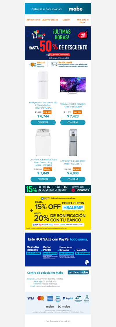 🚨 Últimas horas para aprovechar HOT SALE