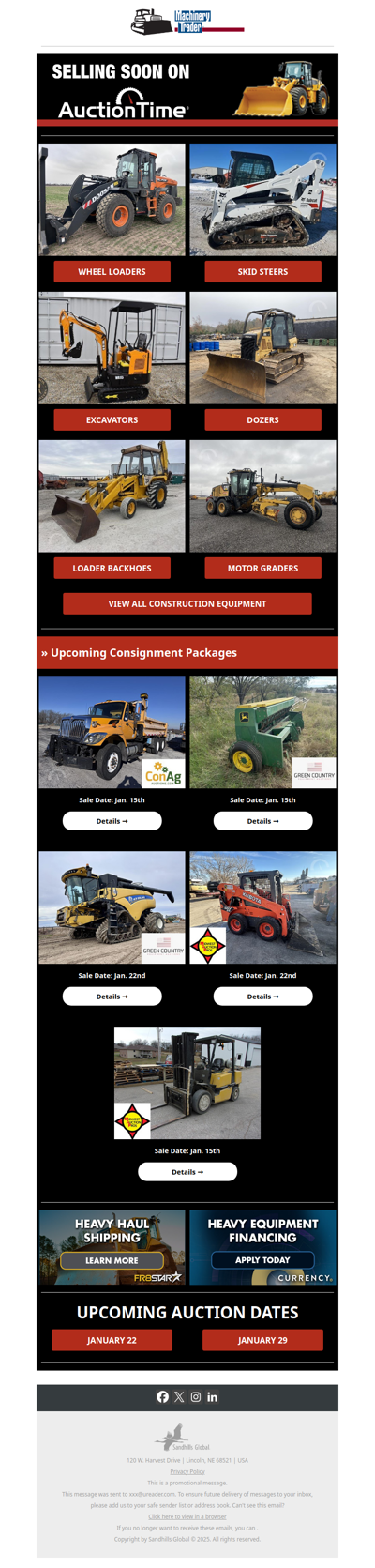 Construction Equipment Selling Soon On AuctionTime