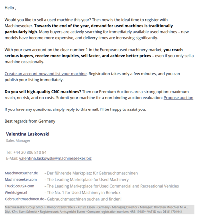 Your year-end opportunity: sell your machine faster and more successfully