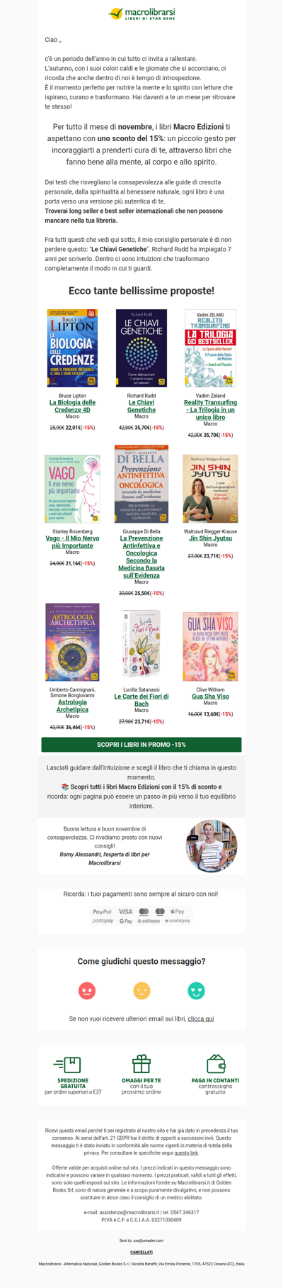 📚 Solo a novembre: -15% su tanti Best Seller Macro Edizioni