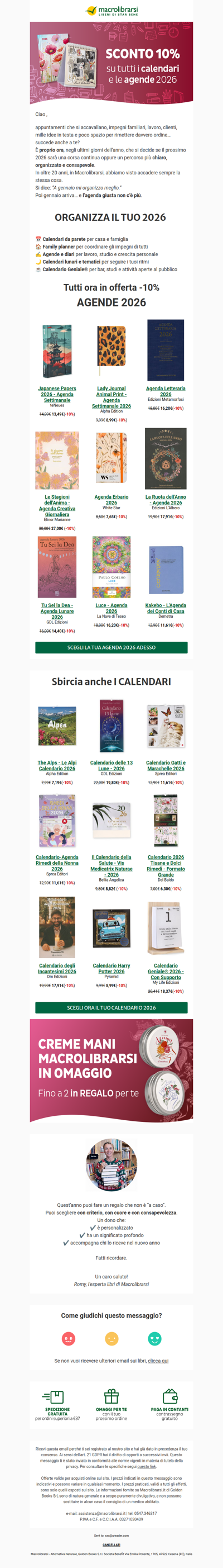 👉 -10% su Agende, calendari e diari: il tuo 2026 inizia ora!