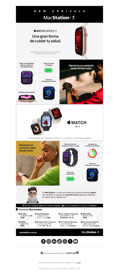 New Arrivals: Watch S11 y Watch SE 3 ya están en MacStation 🚀