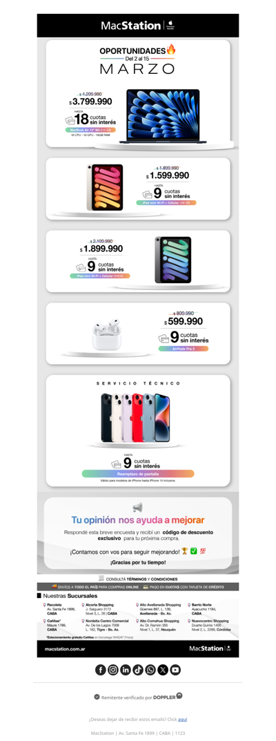 Marzo con oportunidades: hasta 18 cuotas sin interés🔥