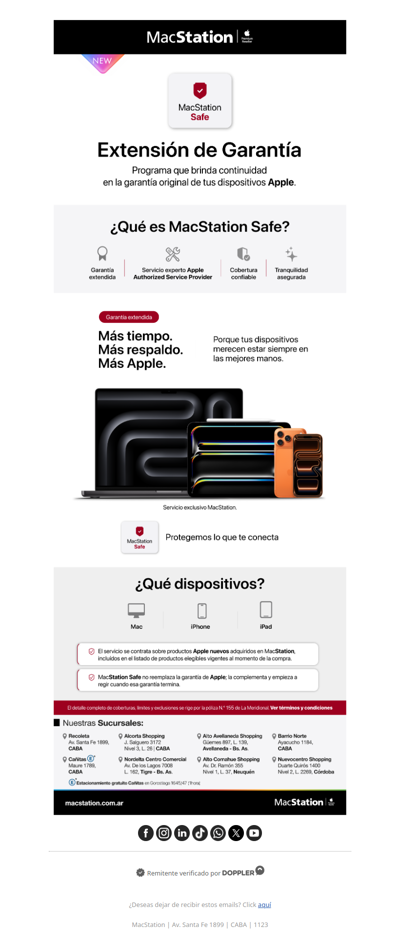 Conocé MacStation Safe: más tiempo, más respaldo
