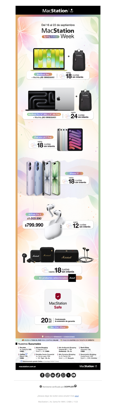 🌸 Primavera con obsequios y hasta 24 cuotas sin interés
