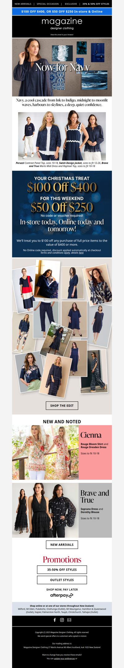 🔵 $50 off $250 or $100 off $400 today in-store! (Today/tomorrow online)