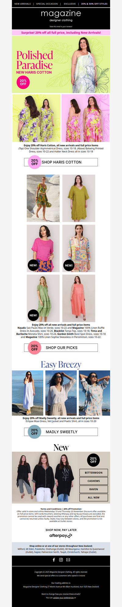 🌺 Enjoy 20% OFF Today & Tomorrow