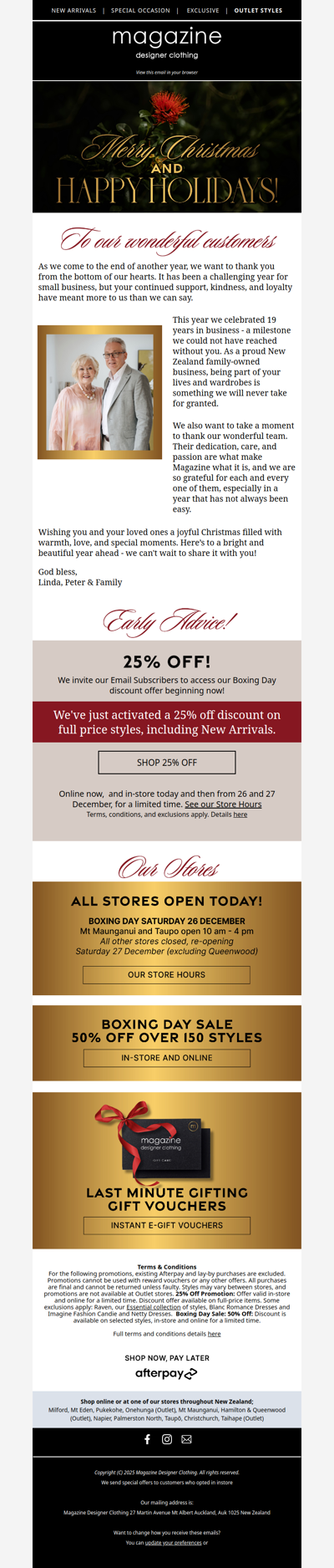 🎄 Festive tidings, with our heartfelt thanks